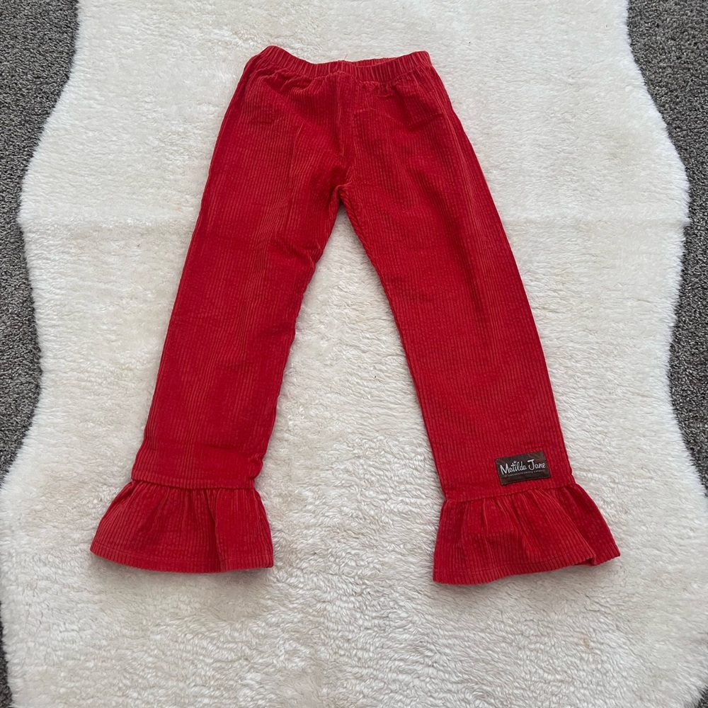 Matilda Jane Red Ruffle Kids Pants